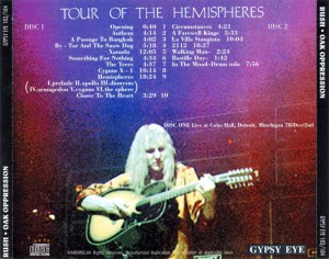 Rush -- "Oak Oppression" (Gypsy Eye) / December 2nd, 1978 @ Cobo Hall in Detroit Michigan US